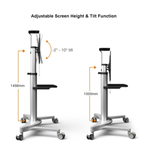 Trak Mobile TV Stand Cart T13 Side Dimensions