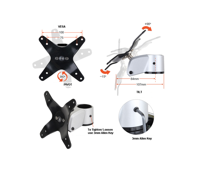 Infinite Single Monitor Arm MD12 Vesa Dimensions Infinite Single Monitor Arm MD12 Vesa Dimensions