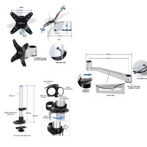 Infinite Monitor Arm MR136 Overall Specs