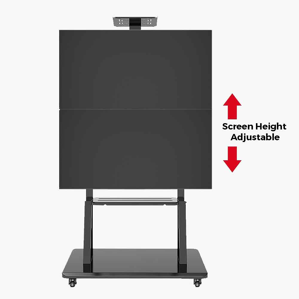 T7V Mobile TV Stand Dual Screen Height Adjustable