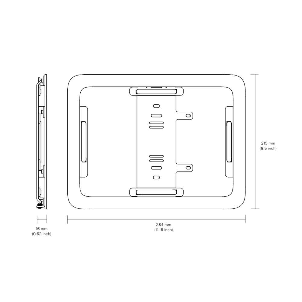 H755 Wall mount MX Dimensions